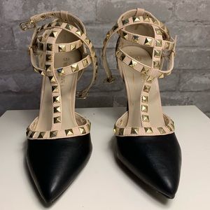 Black Studded Heels size 5